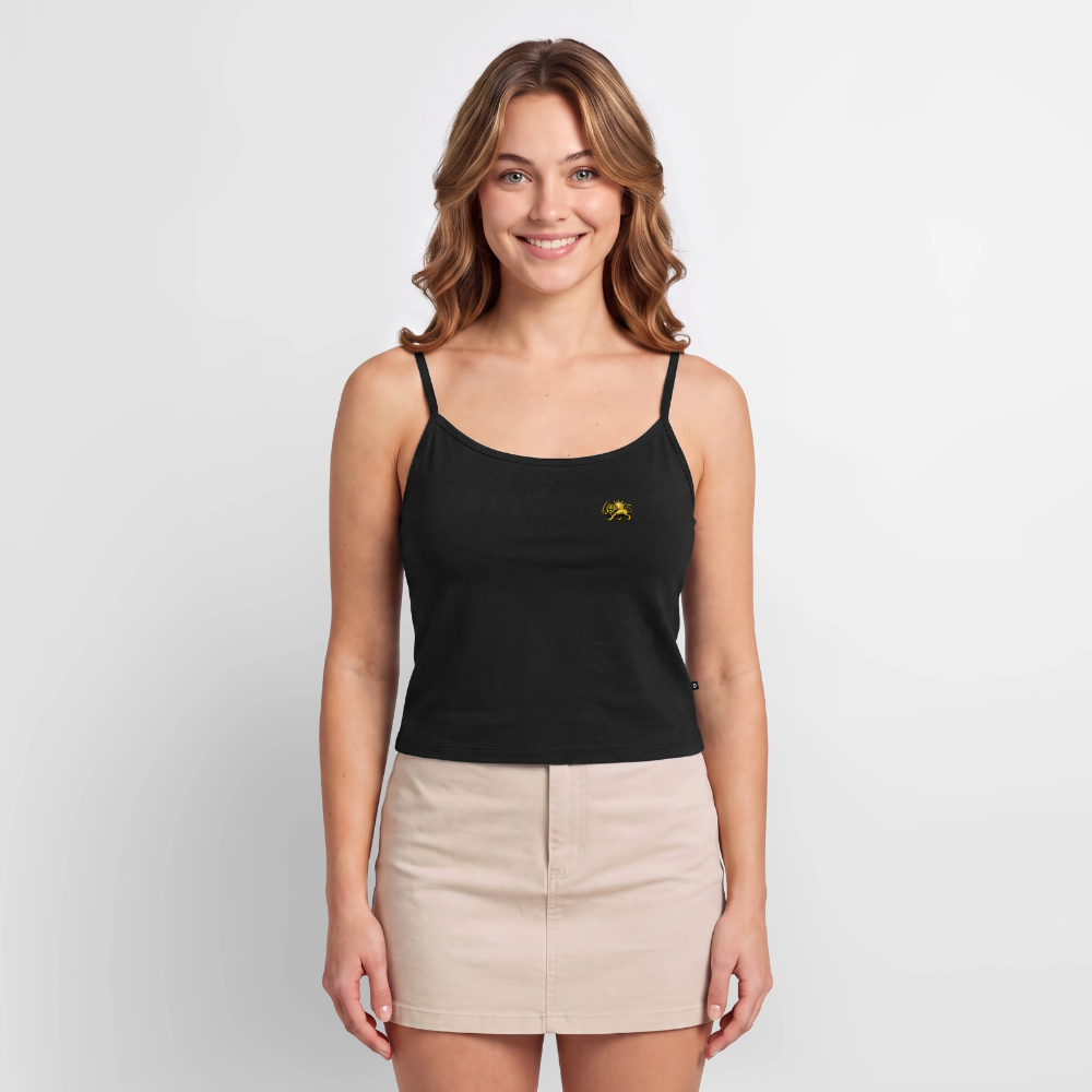 Women's Premium Organic Spaghetti Strap Top - black