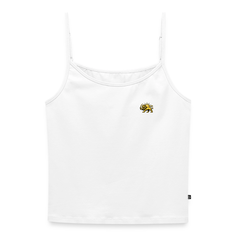 Women's Premium Organic Spaghetti Strap Top - white