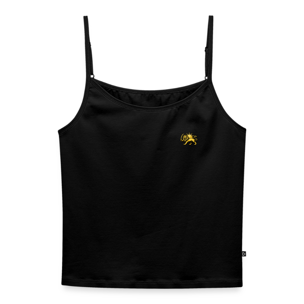 Women's Premium Organic Spaghetti Strap Top - black